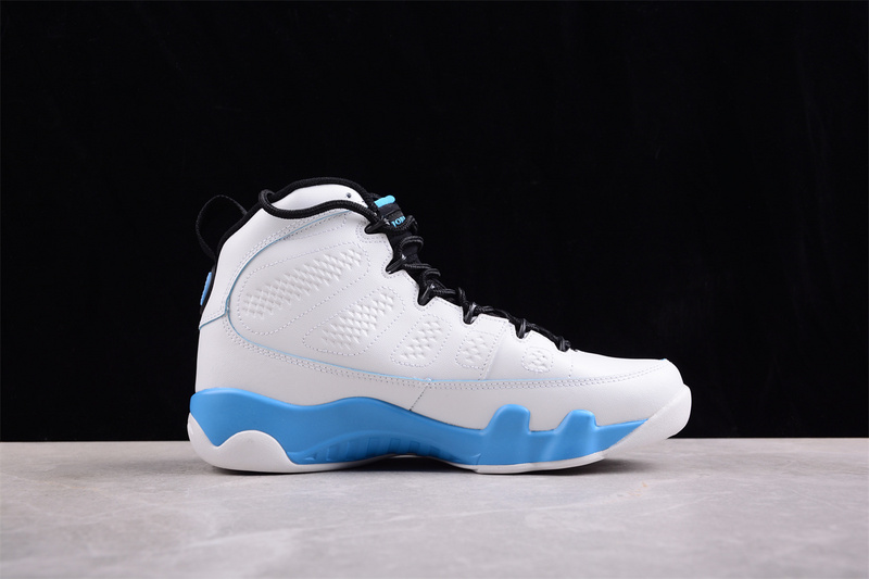 Nike Air Jordan 9 Retro Black Powder Blue Summit White Sneakers