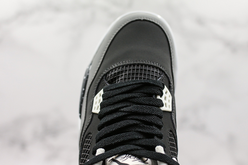 Nike Air Jordan 4 Retro Fear Black White Grey Sneakers