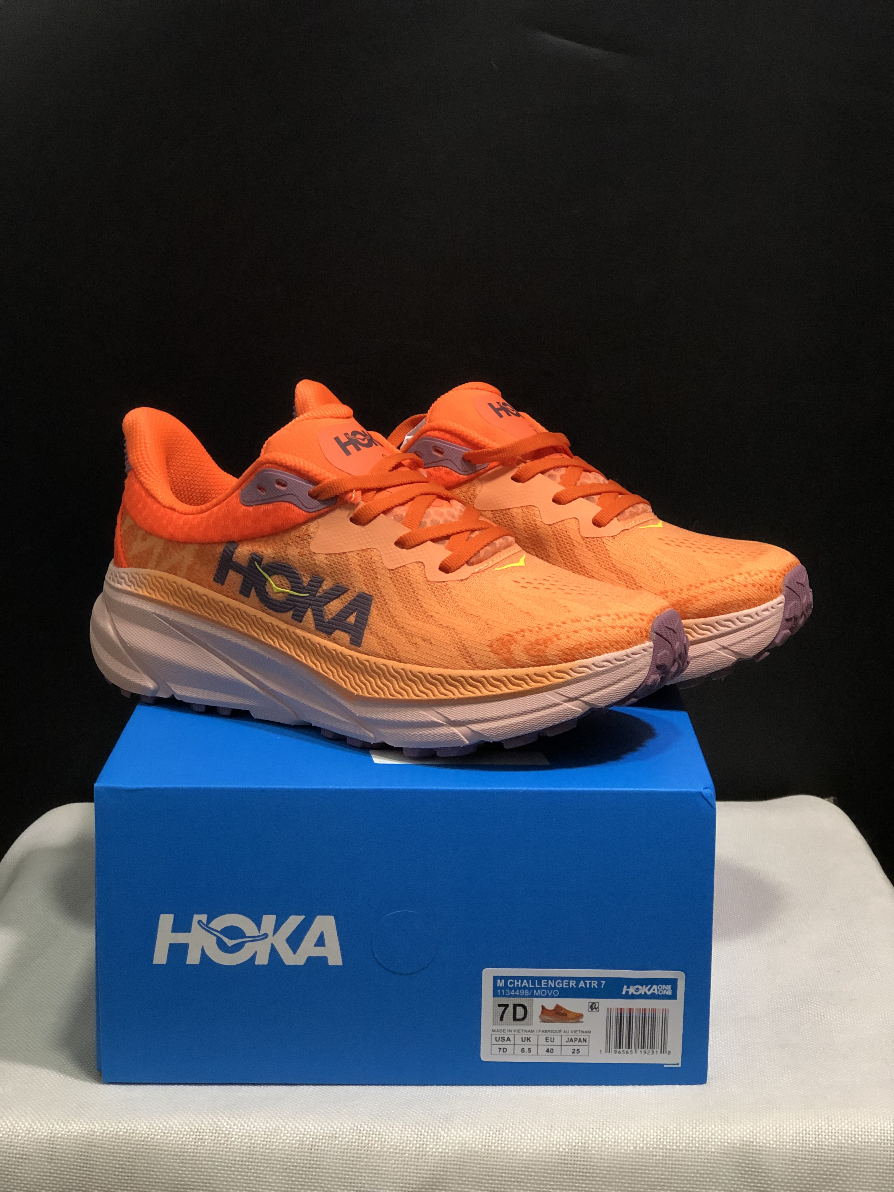 Hoka One One Challenger 7 Shock-absorbing Breathable Running Shoes Sneakers Orange