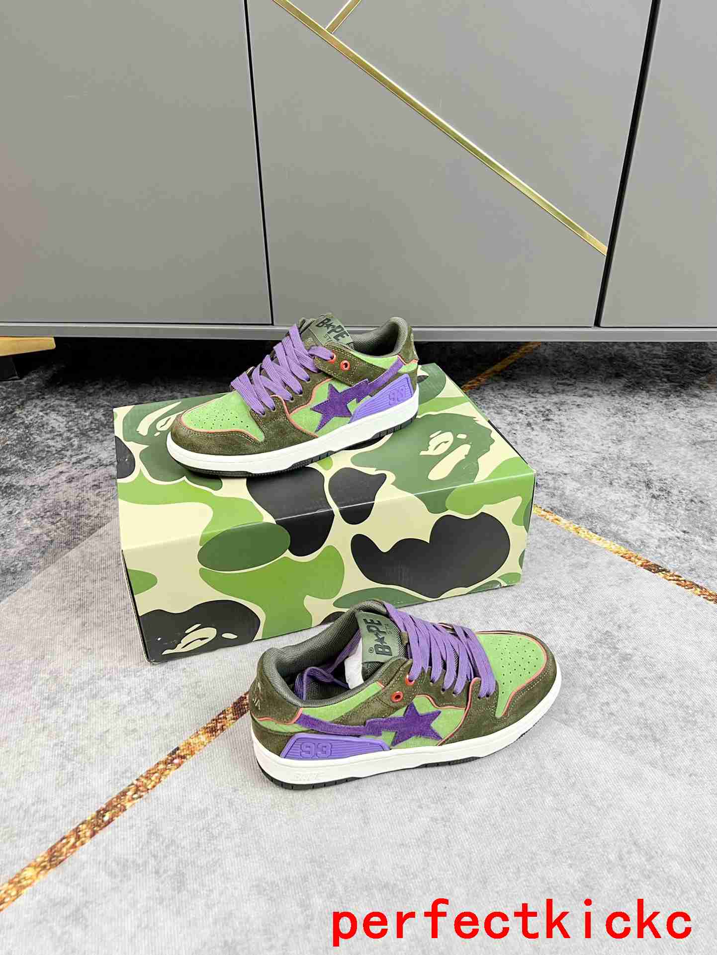 A Bathing Ape Bape Sta Low Army Green Purple