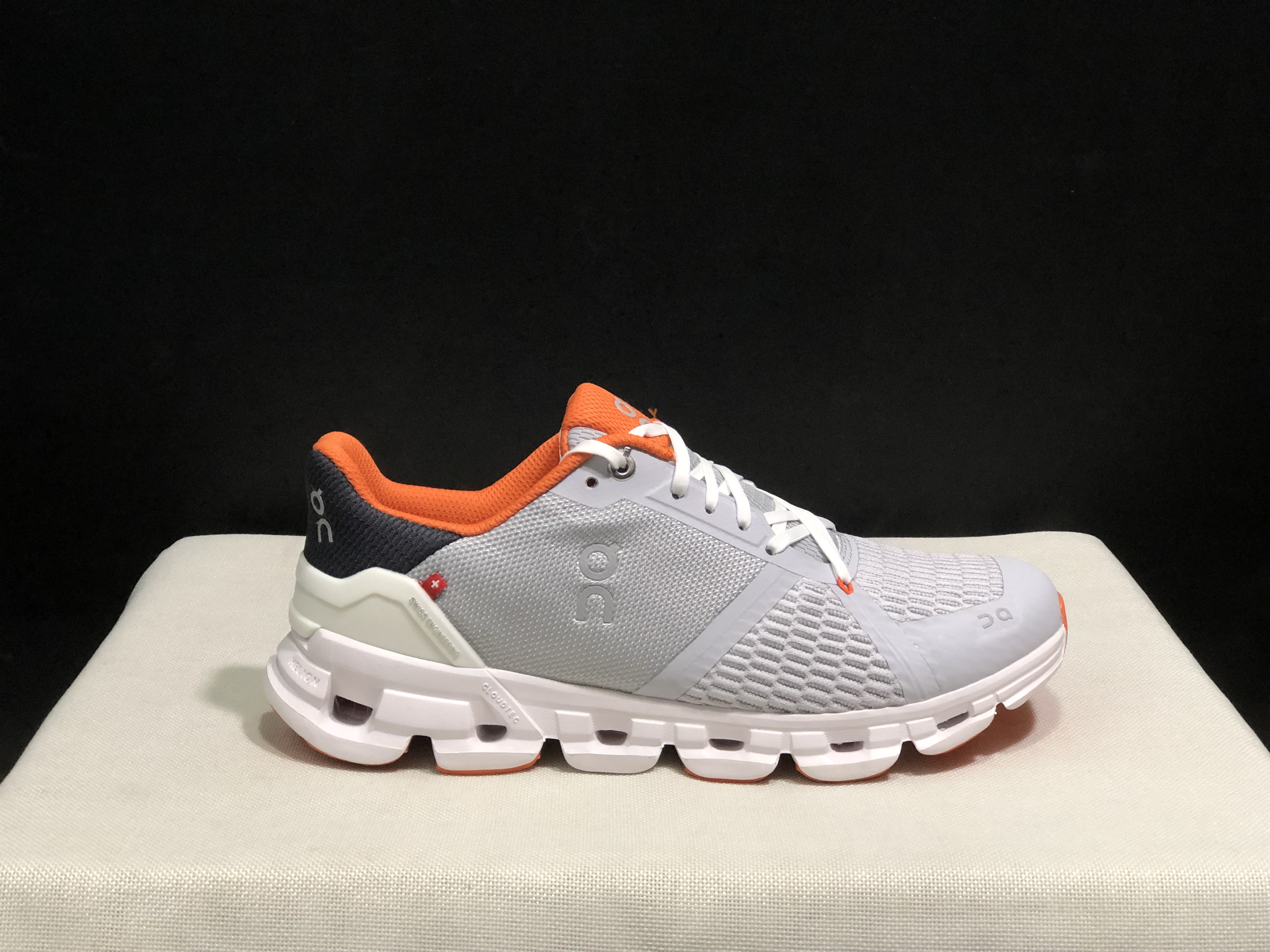 On Running Cloudflyer Shock-Absorbing Running Shoes Light Grey/Orange