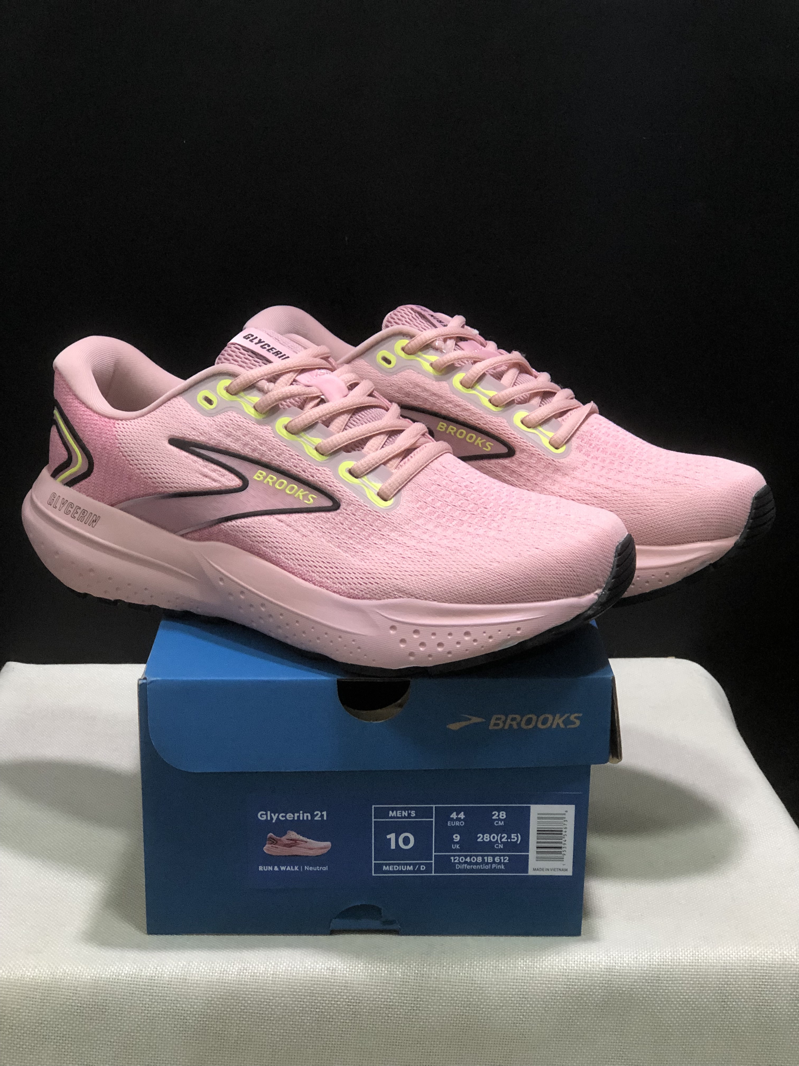 Brooks Glycerin 21 Low-top Casual Running Shoes Differential Pink