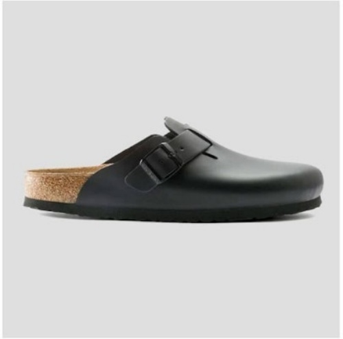 Birkenstock Boston Natural Leather 0060193 Black Sandals