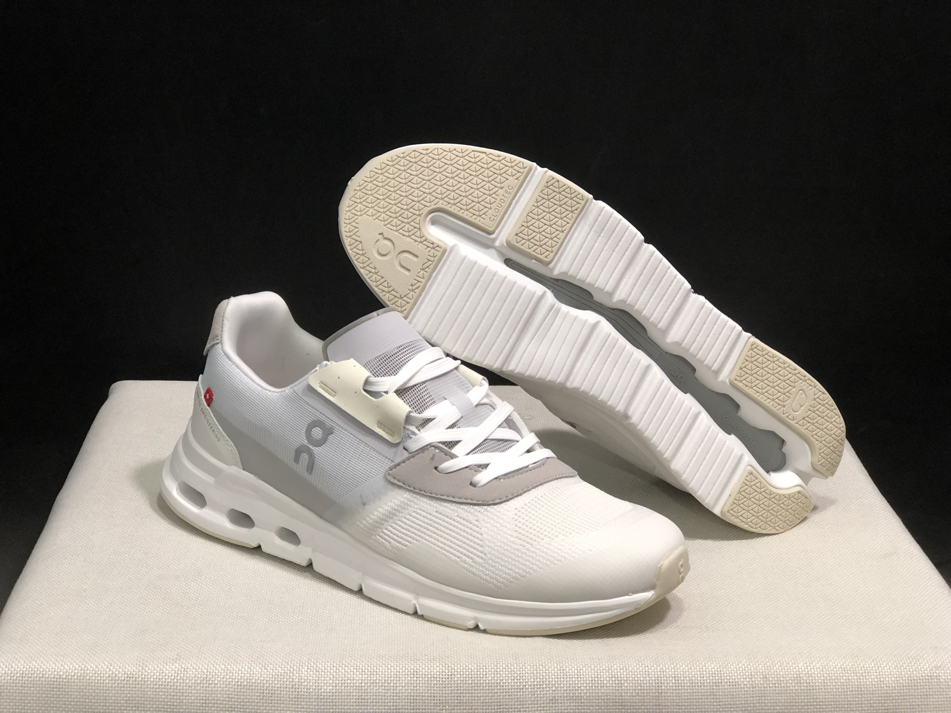 On Running Cloudrift Comfortable And Versatile Sports Casual Shoes Light Grey/Ivory White