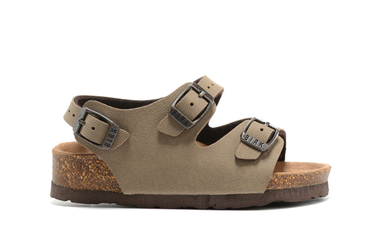 Birkenstock Two-Button Light Brown Matte Leather Sandals