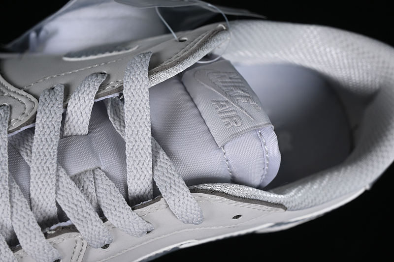 Nike Air Jordan 1 Retro Low NeutralE Grey Metallic Silver White Sole Sneakers