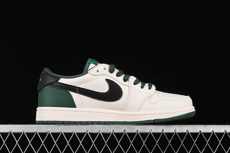 Nike Air Jordan 1 Low OG SP Travis Scott Fragment Design Green Sole White Black Sneakers