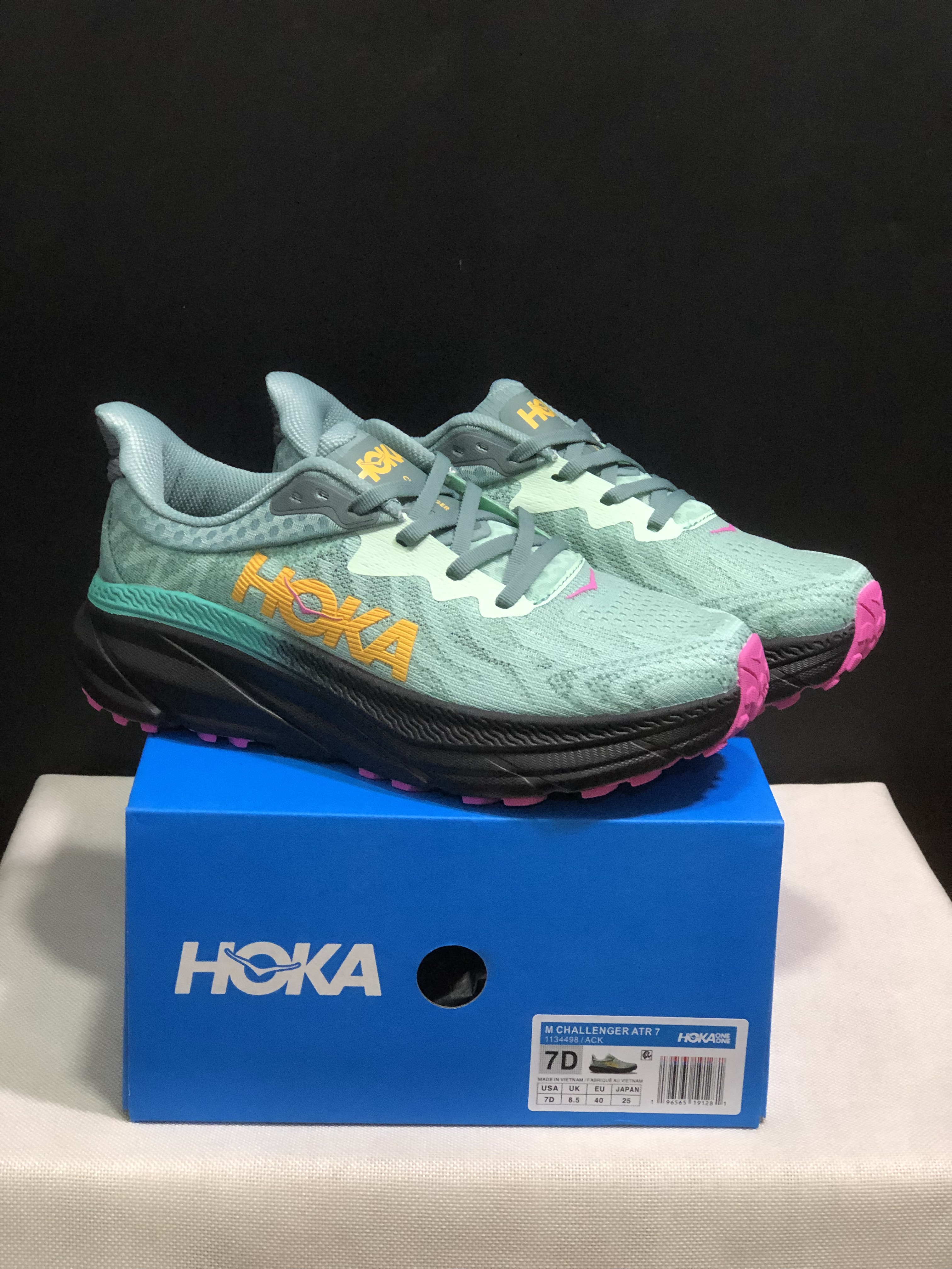 Hoka One One Challenger 7 Shock-absorbing Breathable Running Shoes Teal Sneakers