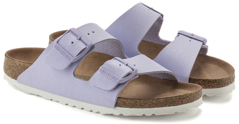 Birkenstock Arizona Vegan Birkibuc Lavender Fog Purple 1022607 Fashion Slippers