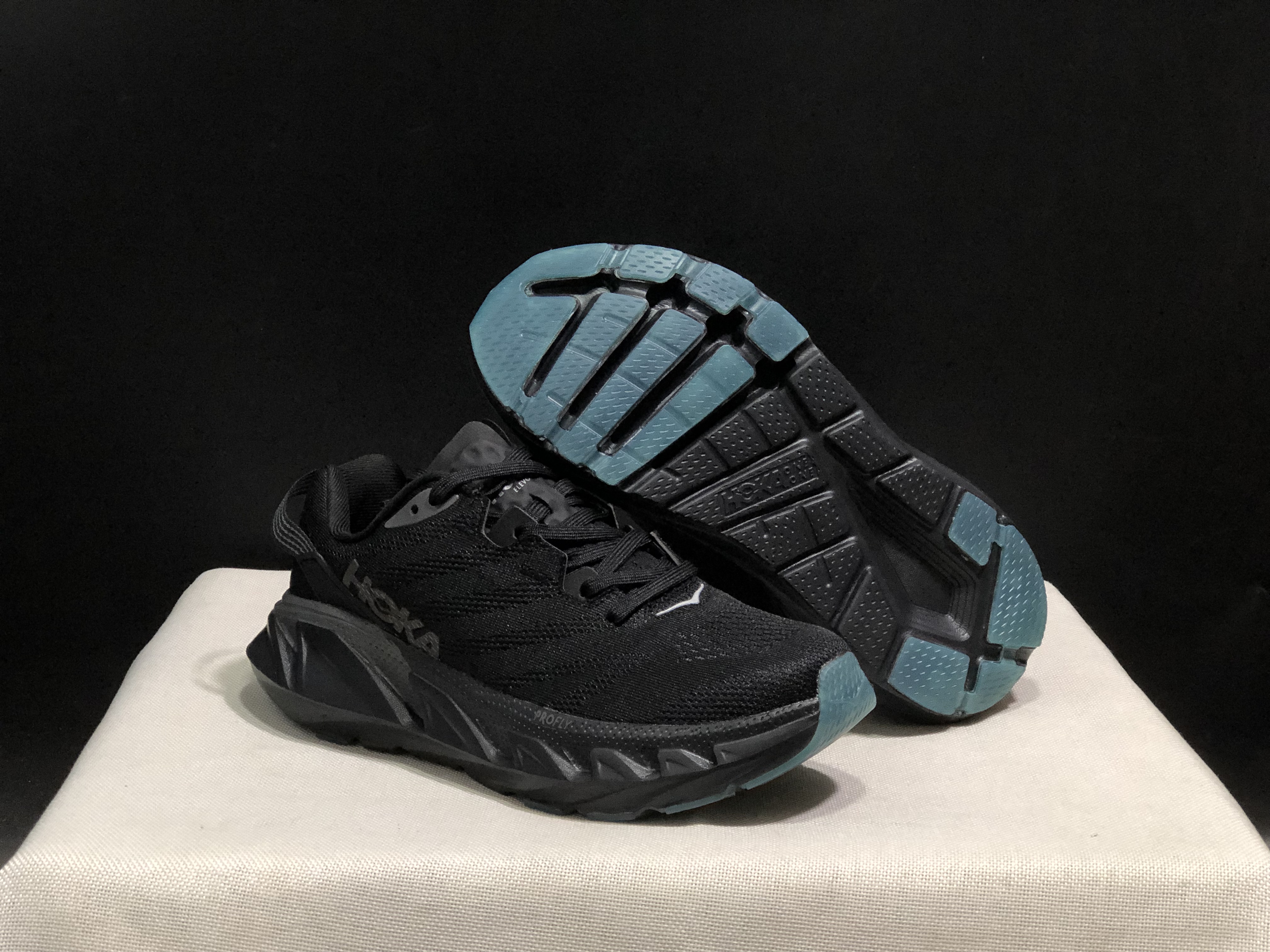 Hoka One One Elevon 2 Anti-slip Wear-resistant Running Shoes Sneakers Black