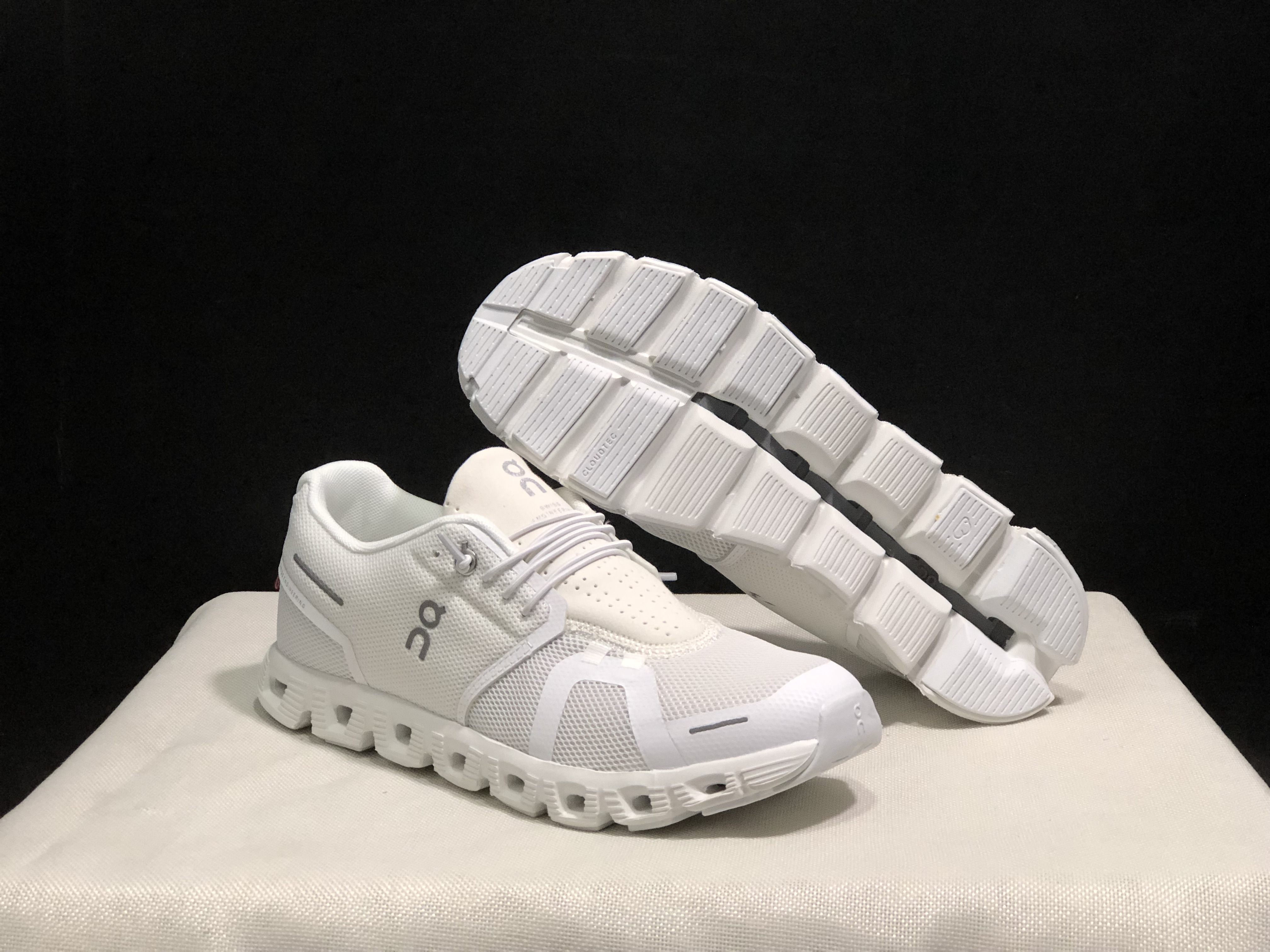 On Running Cloud 5 White Lightweight Running Shoes
