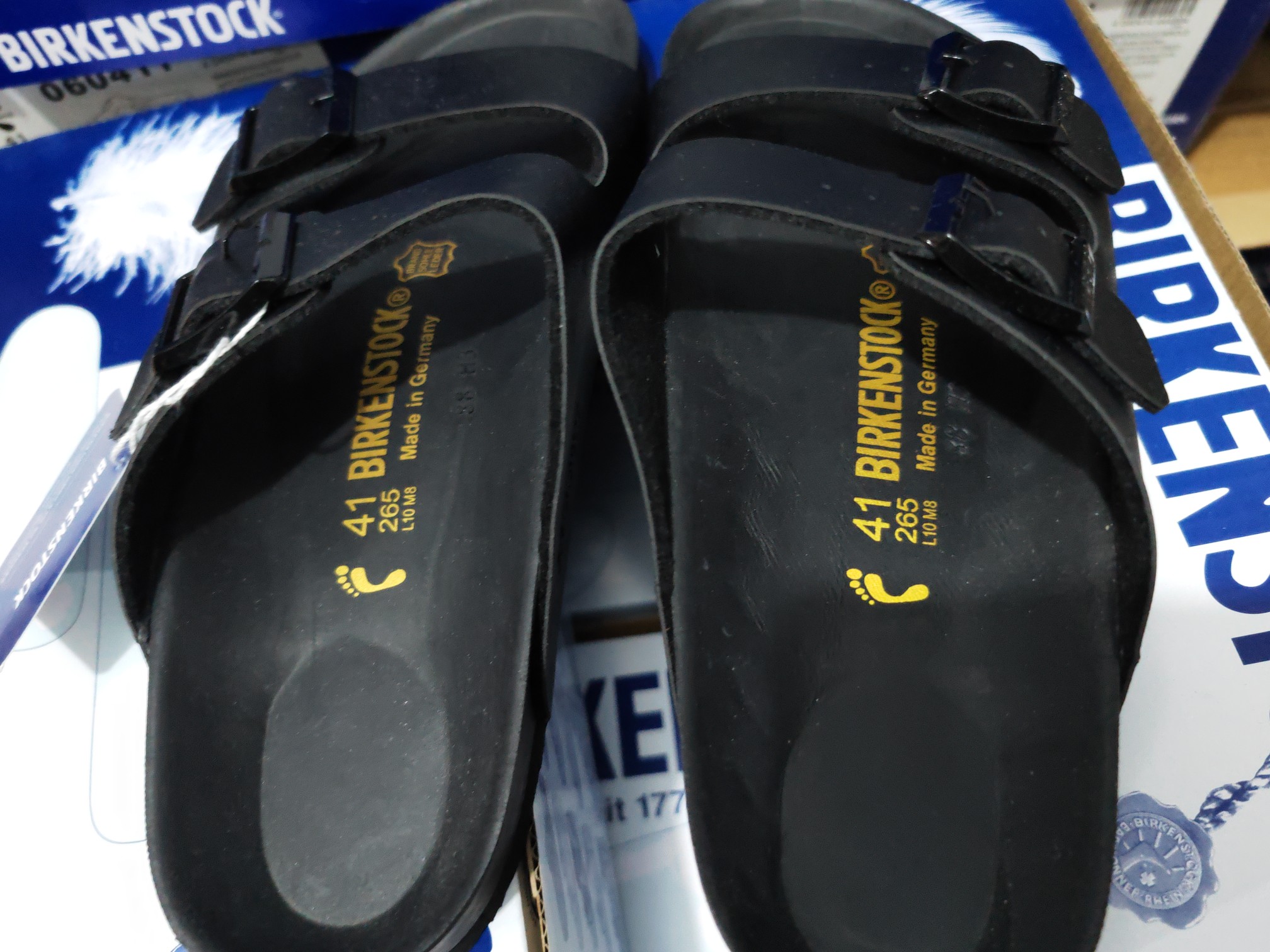 Birkenstock Two-Button Pure Black EVA Slippers