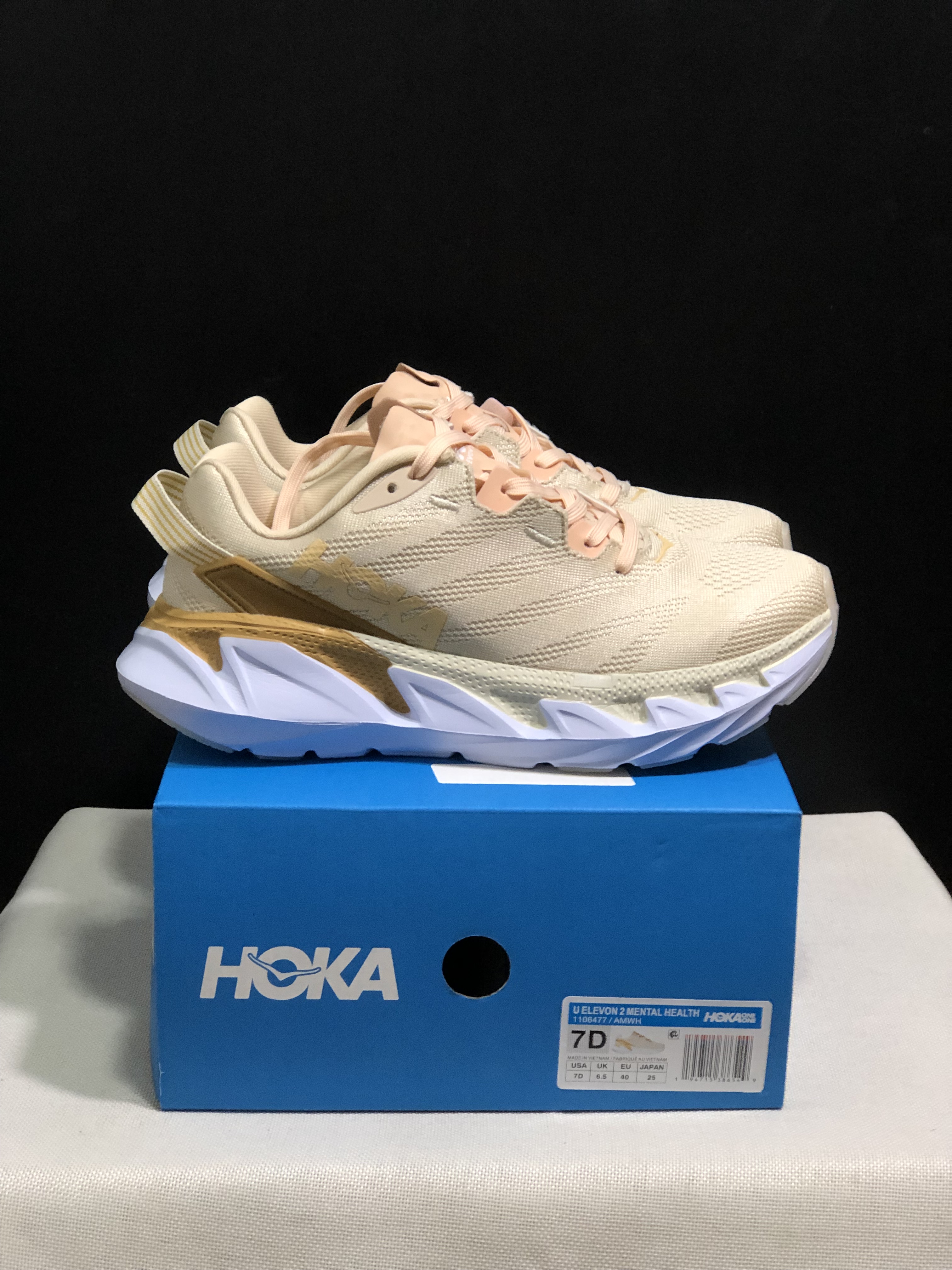 Hoka One One Elevon 2 Anti-slip Wear-resistant Running Shoes Sneakers Cream
