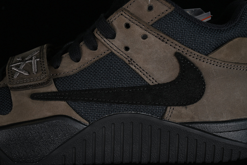 Nike Air Jordan 1 Cut The Check Travis Scott Dark Mocha Black Sneakers