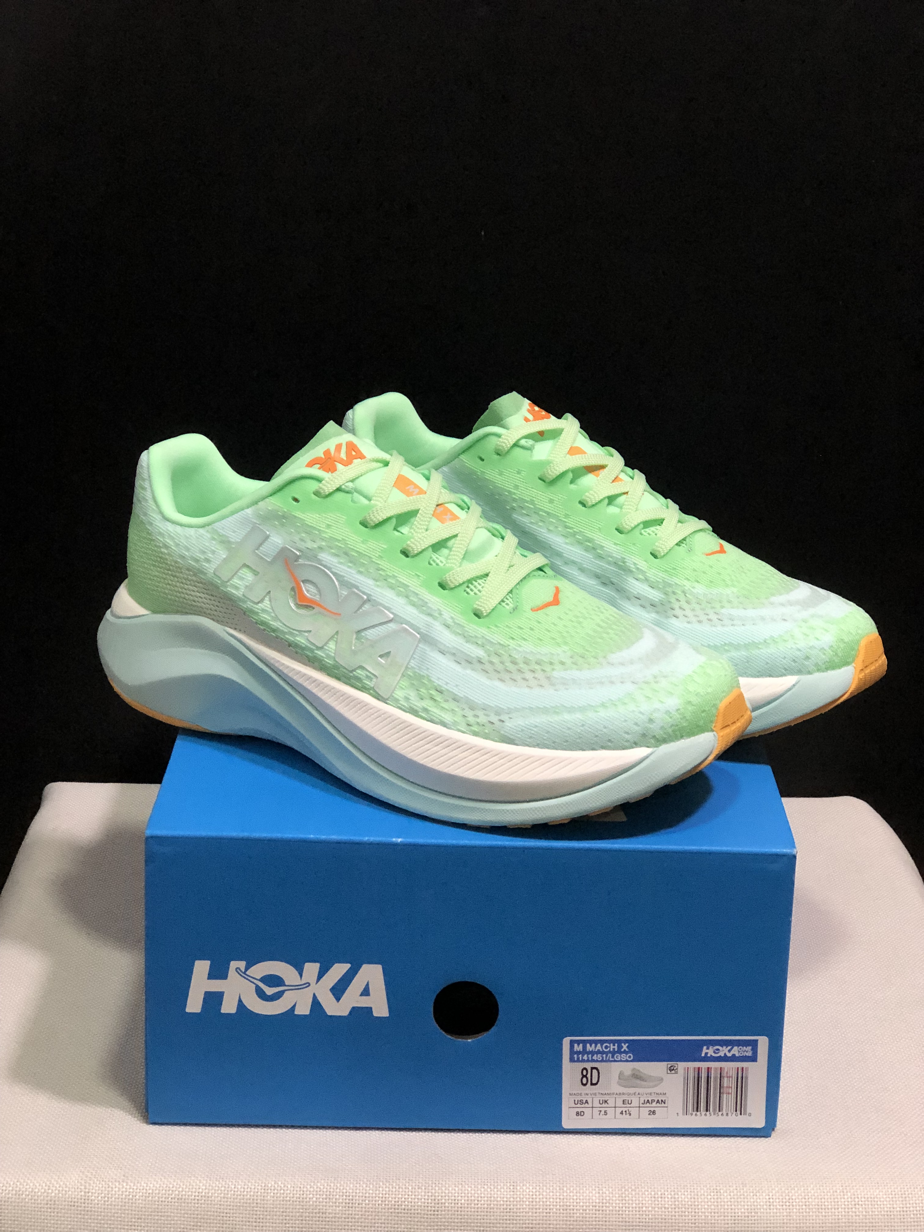 Hoka One One Mach X Low-top Running Shoes Sneakers Fluorescent Green