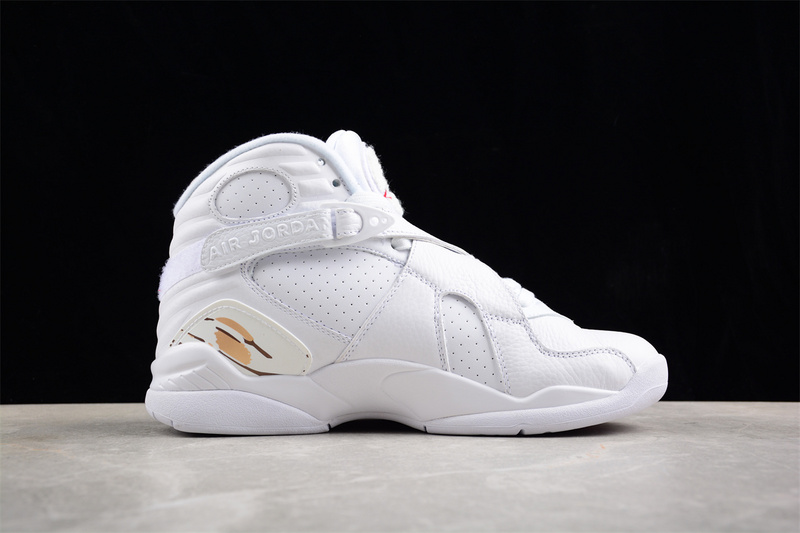OVO Nike Air Jordan 8 Retro White Metallic Gold Sneakers