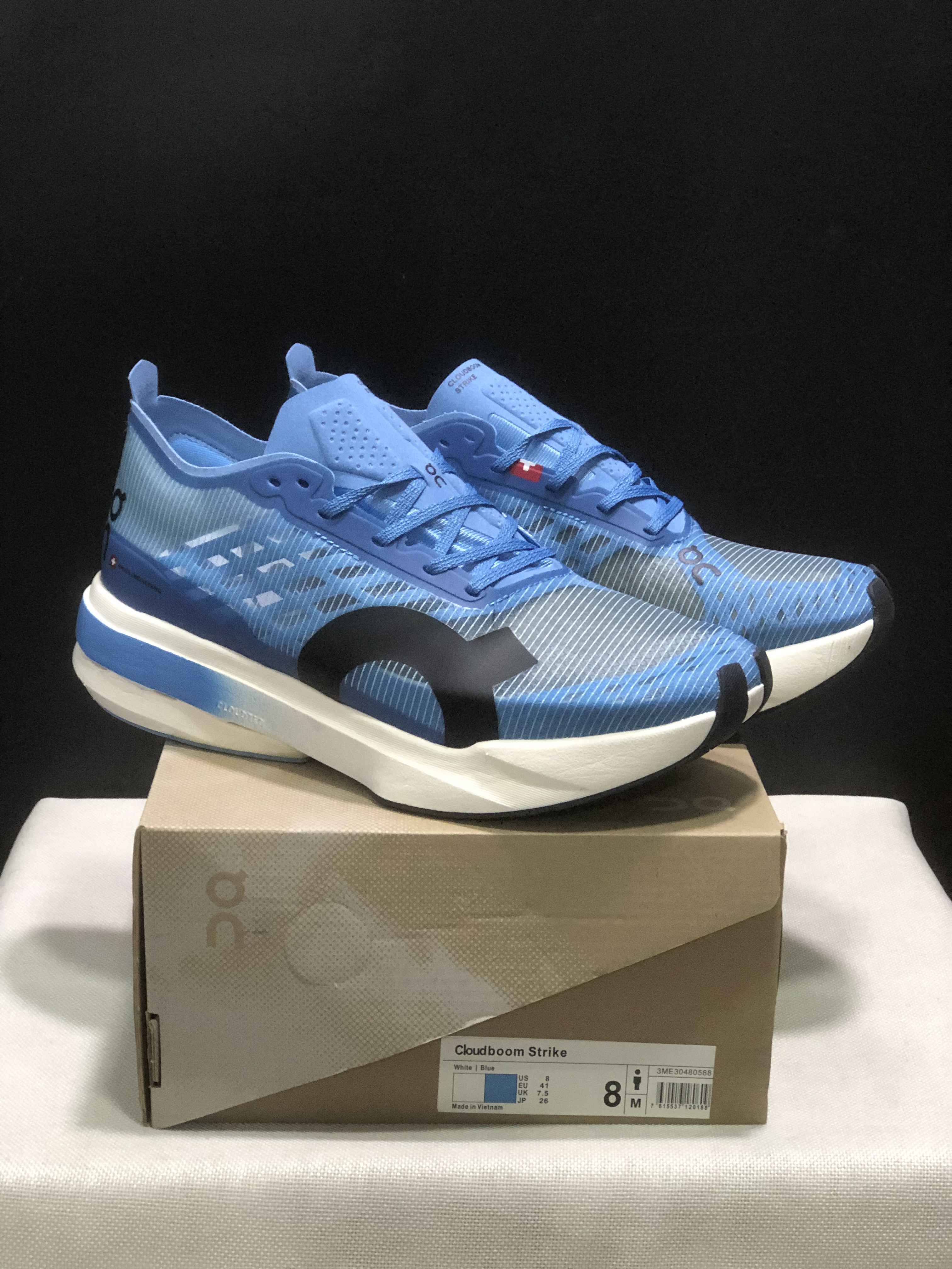 On Running Cloudspike Amplius Shock-Absorbing And Wear-Resistant Marathon Road Running Shoes Blue