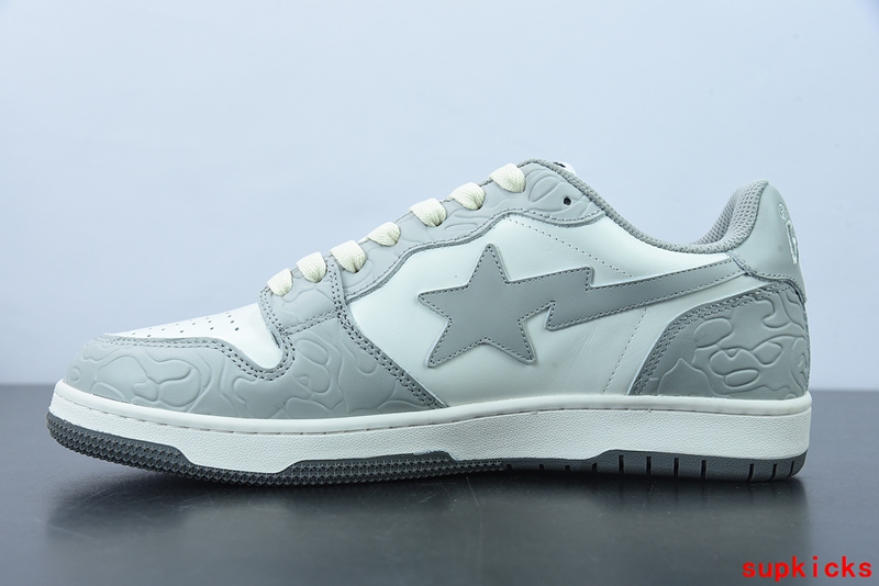 A Bathing Ape Court Sta Light Grey Cream