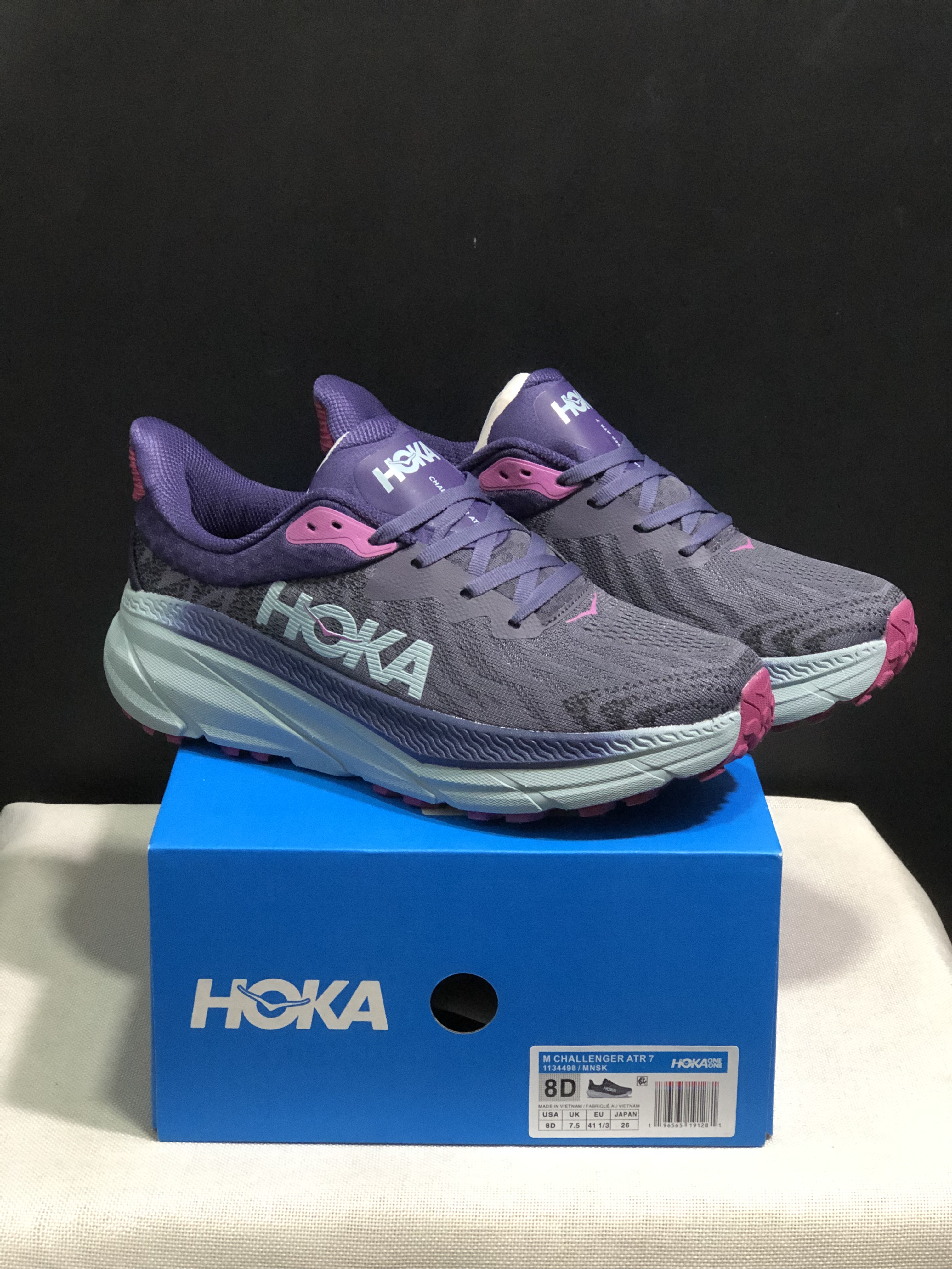Hoka One One Challenger 7 Shock-absorbing Breathable Running Shoes Sneakers Purple