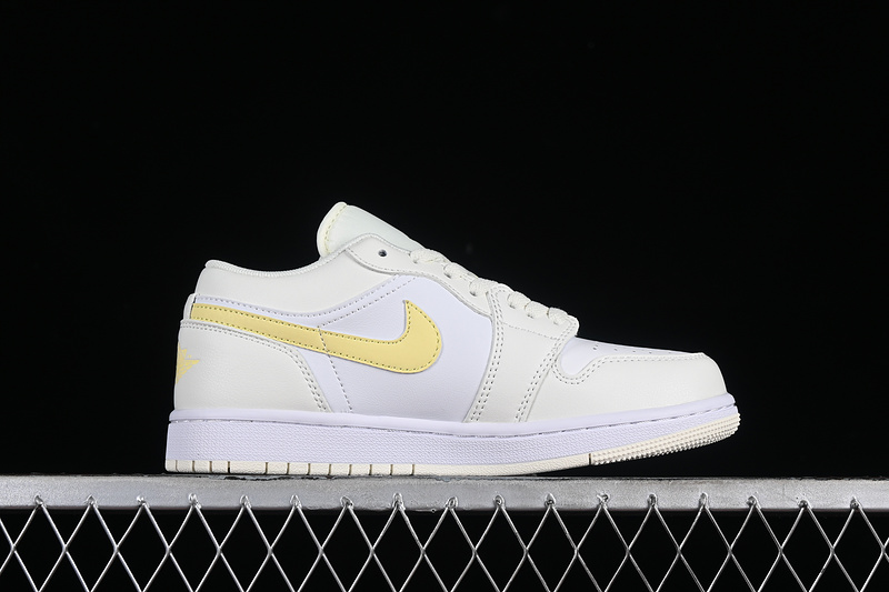Nike Air Jordan 1 Low Cream Yellow Sneakers
