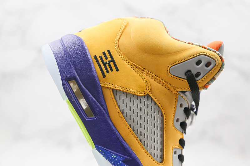 Nike Air Jordan 5 Retro What the Solar Orange Red Yellow Sneakers