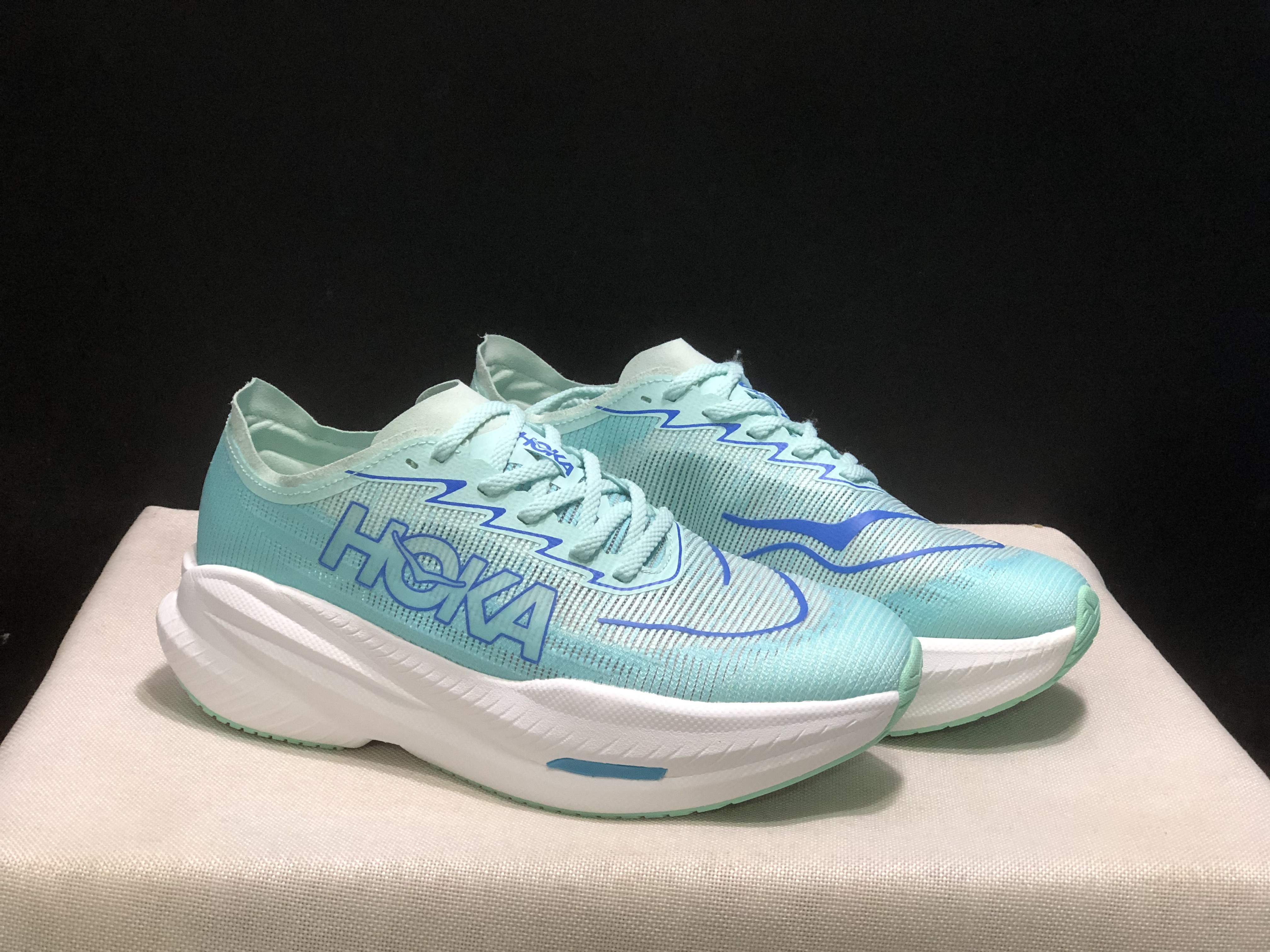 Hoka One One Mach X 2 Anti-slip Low-top Running Shoes Teal