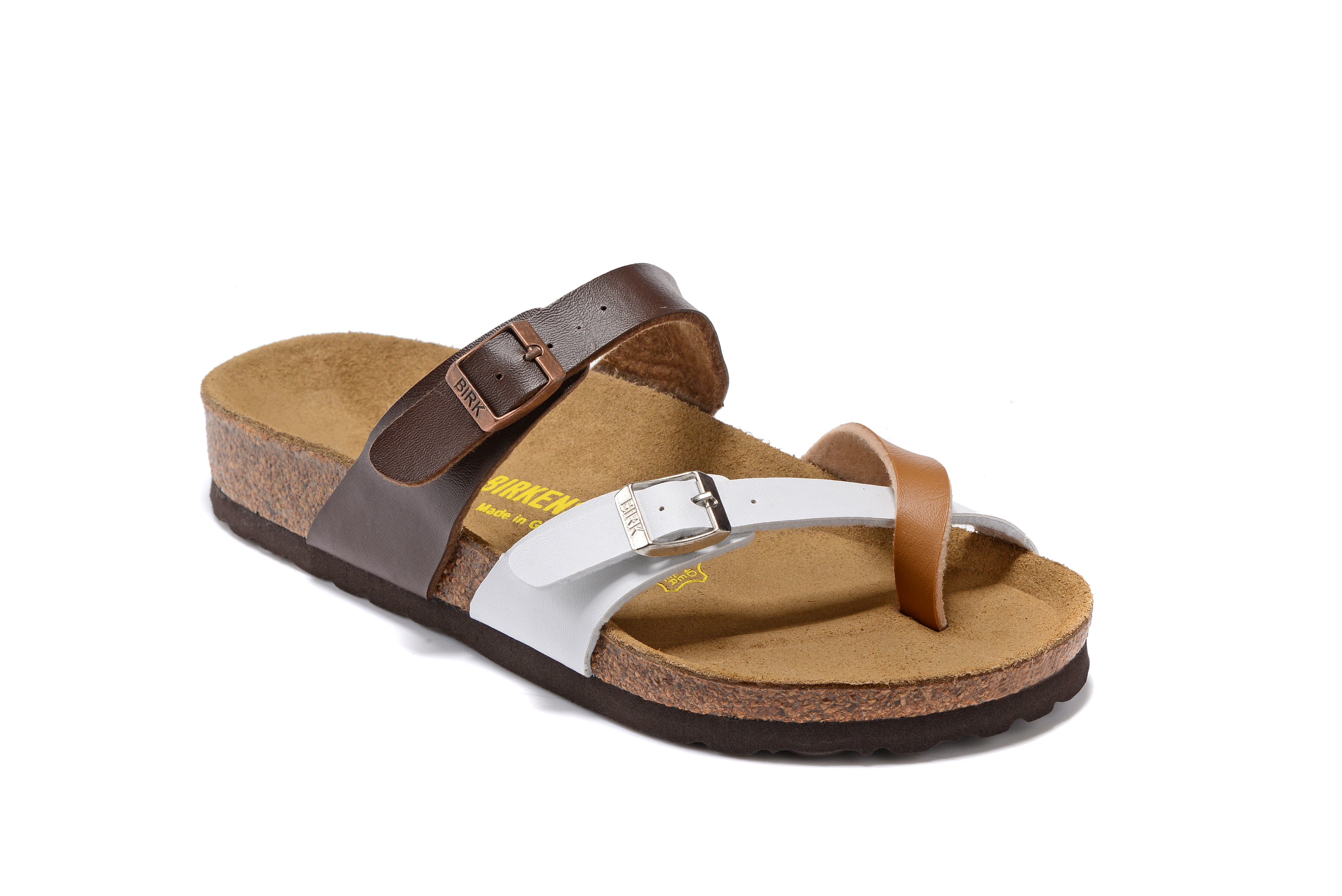 Birkenstock Mayari Three-Colour Toe Loop Leather Sandals