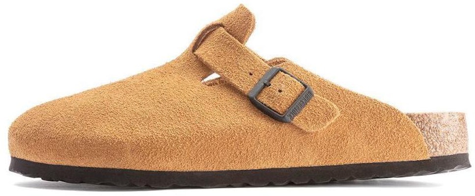 Birkenstock Boston Soft Footbed 1023453 Narrow Brown Suede Sandals