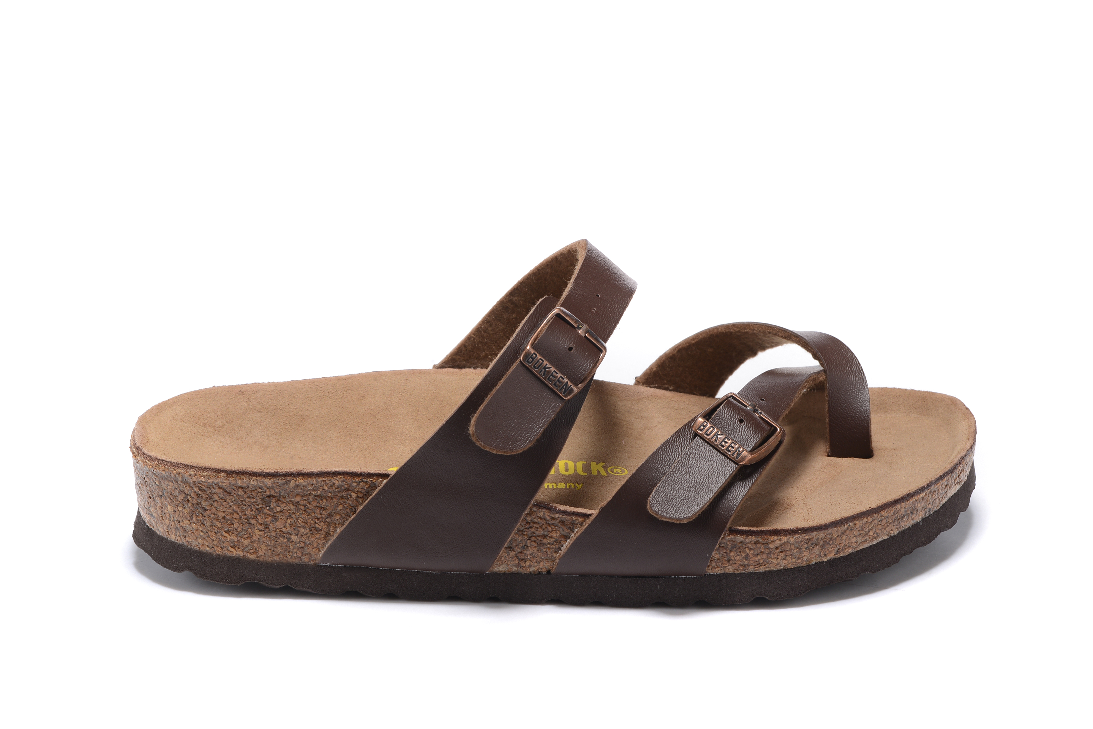 Birkenstock Mayari Brown Toe Loop Matte Leather Sandals