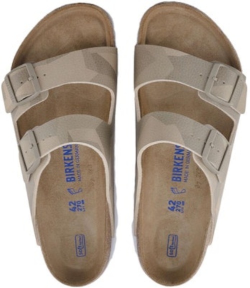 Birkenstock Arizona Grey Camouflage Brown Soft Footbed 1024644 Fashion Slippers
