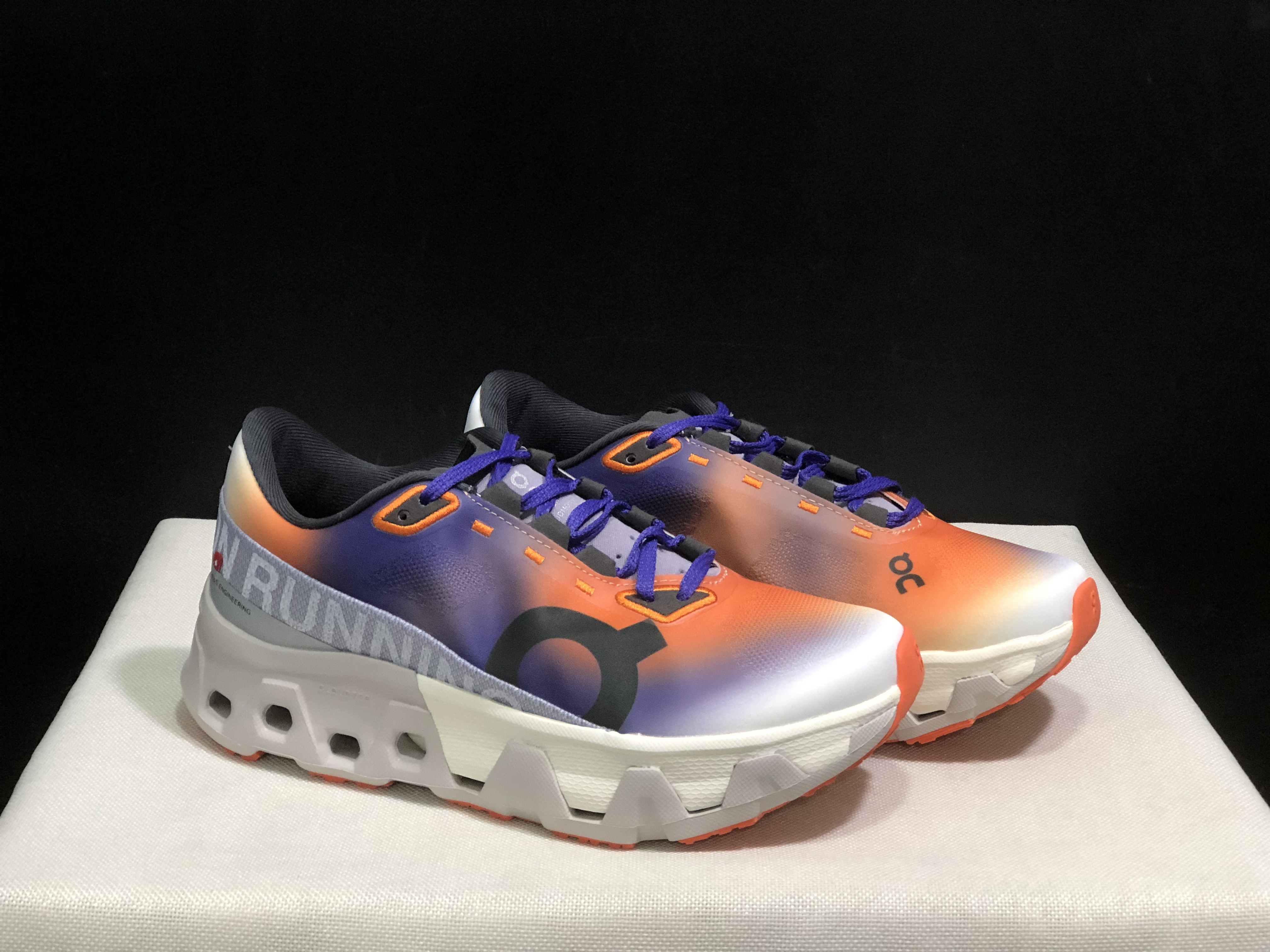 On Running Cloudmonster Hyper Running Shoes Flame/Purple/Frost