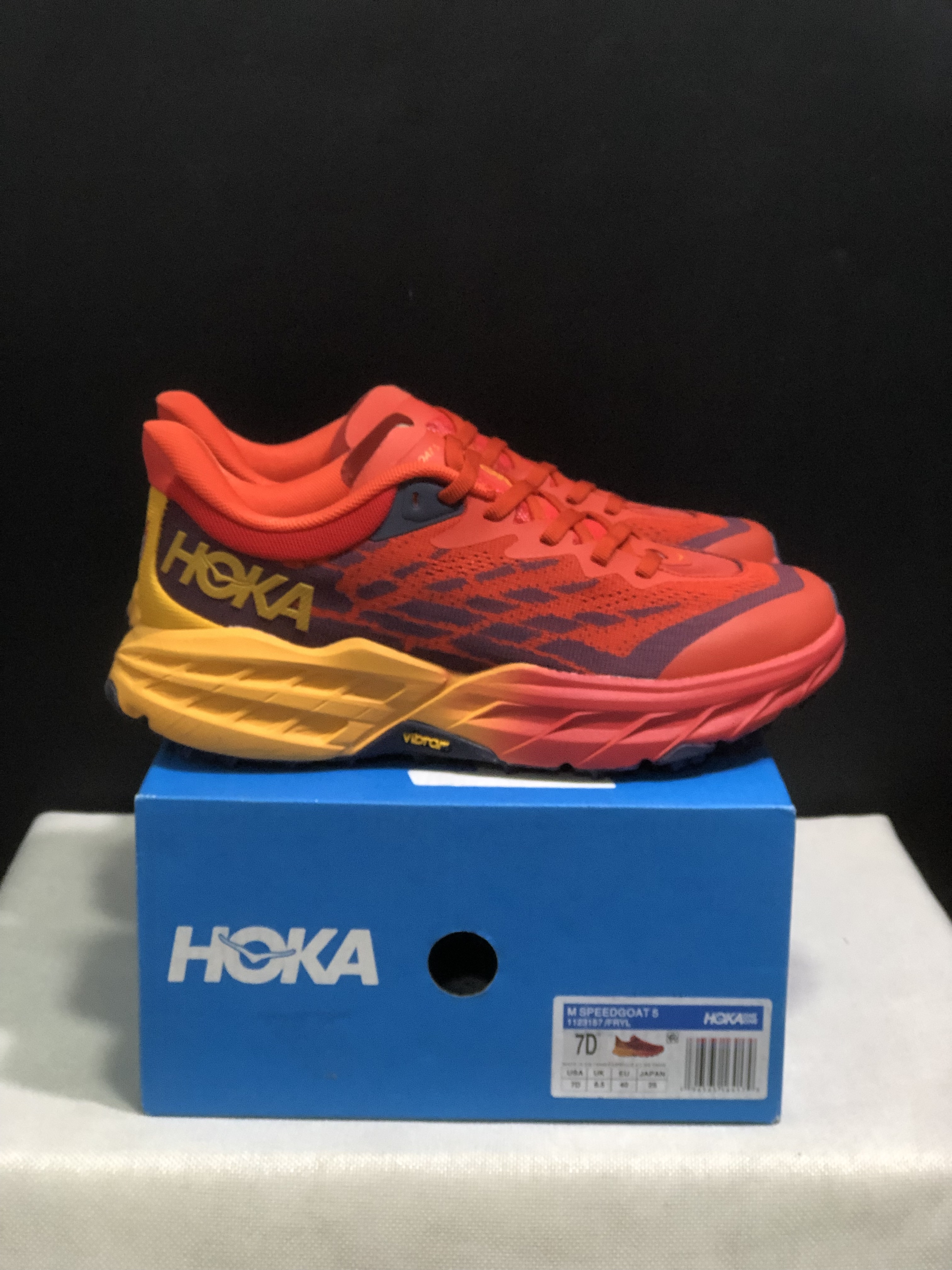 Hoka One One Speedgoat 5 Trail Running Shoes Sneakers Red