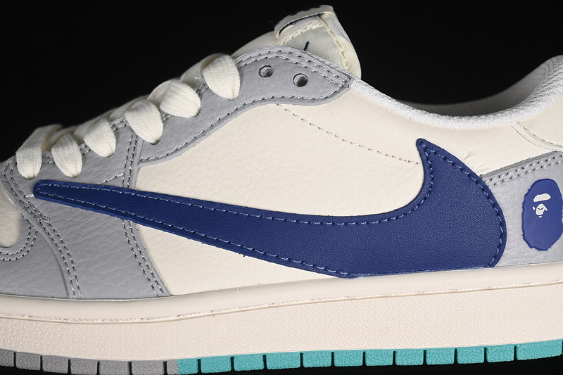 Nike Air Jordan 1 Low OG SP Travis Scott Fragment Design Grey White Blue Sneakers