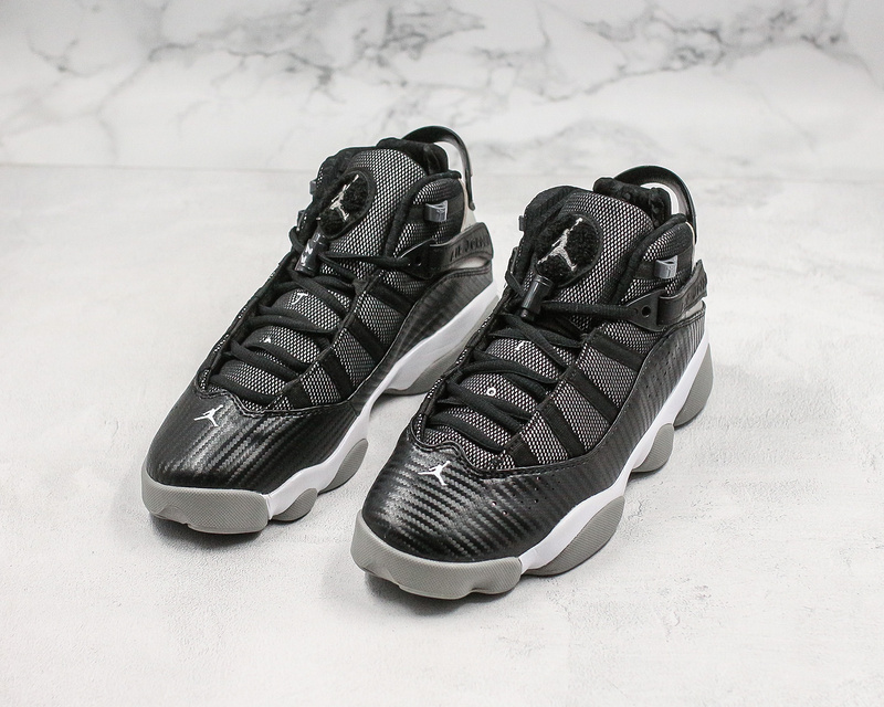 Nike Jordan 6 Rings Carbon Fiber Black Gray Sneakers