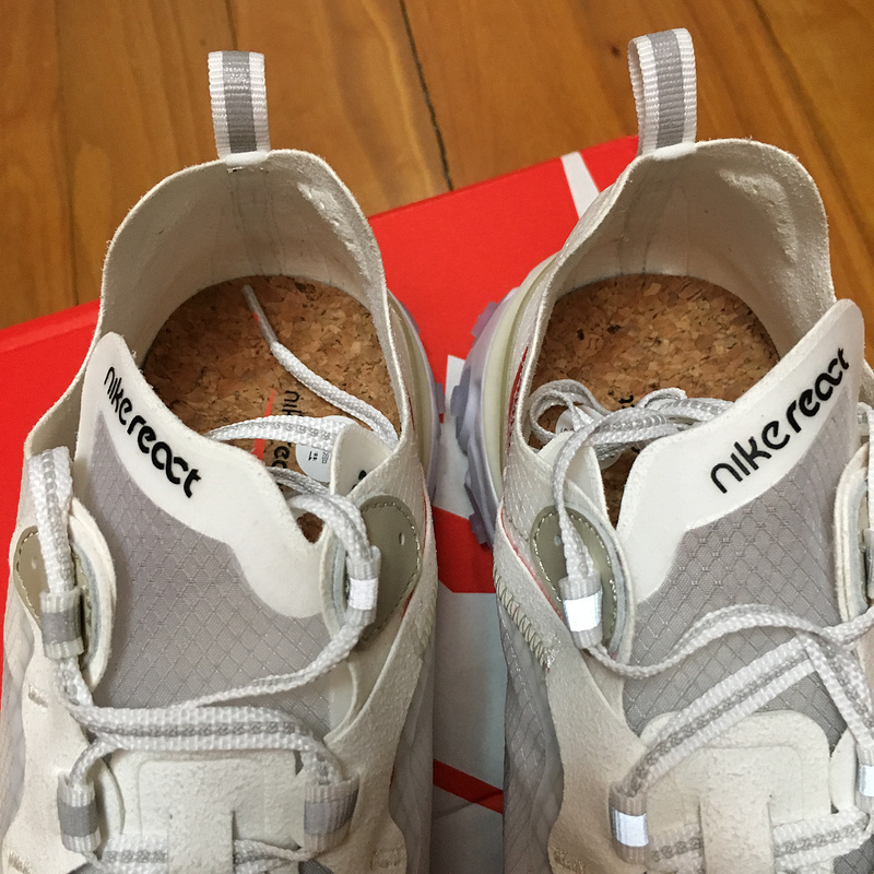 Nike React Element 87 Sail White Light Bone Red Sneakers