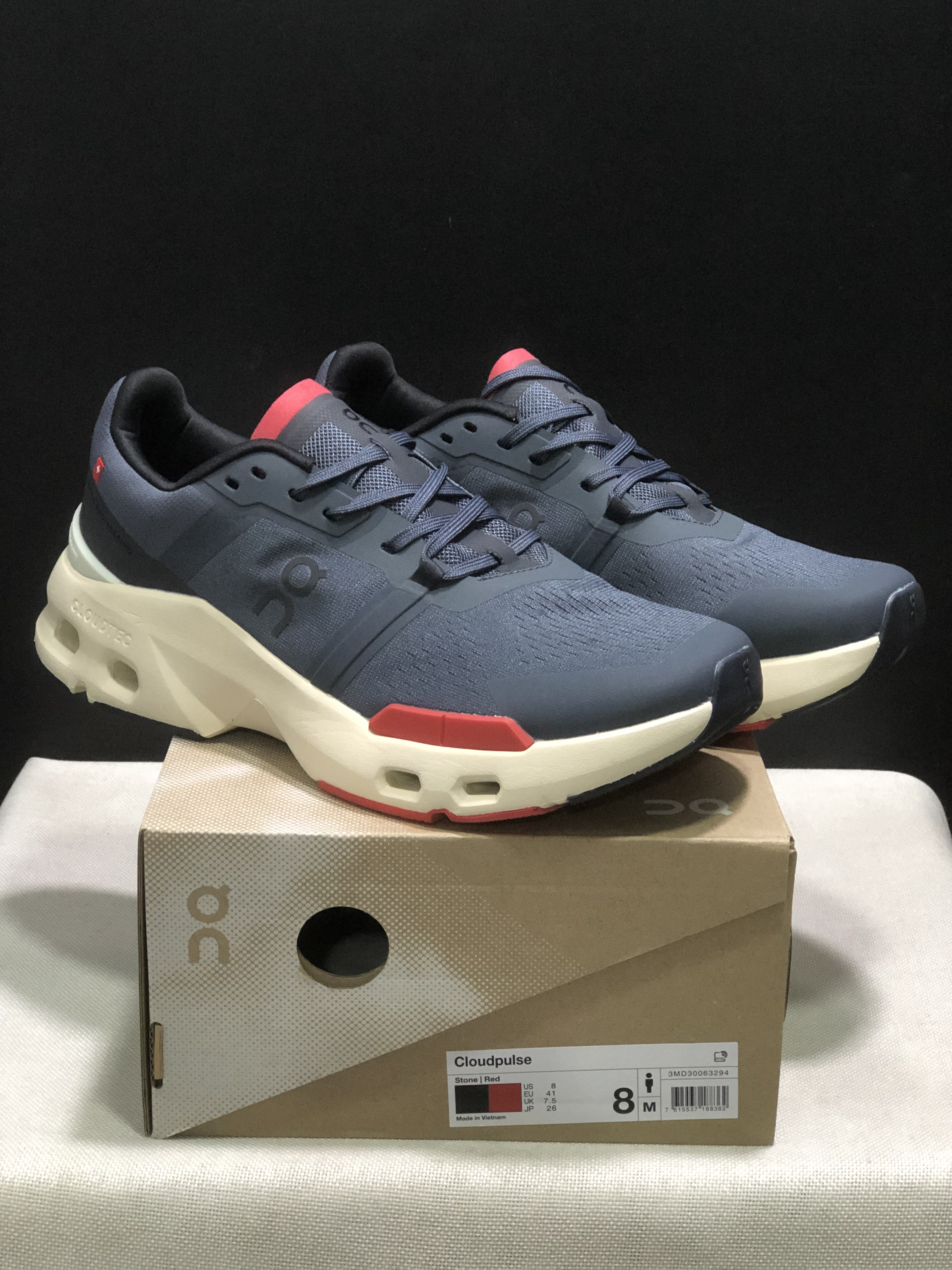 On Running Cloudpulse Comfortable Running Shoes Dark Grey/Red