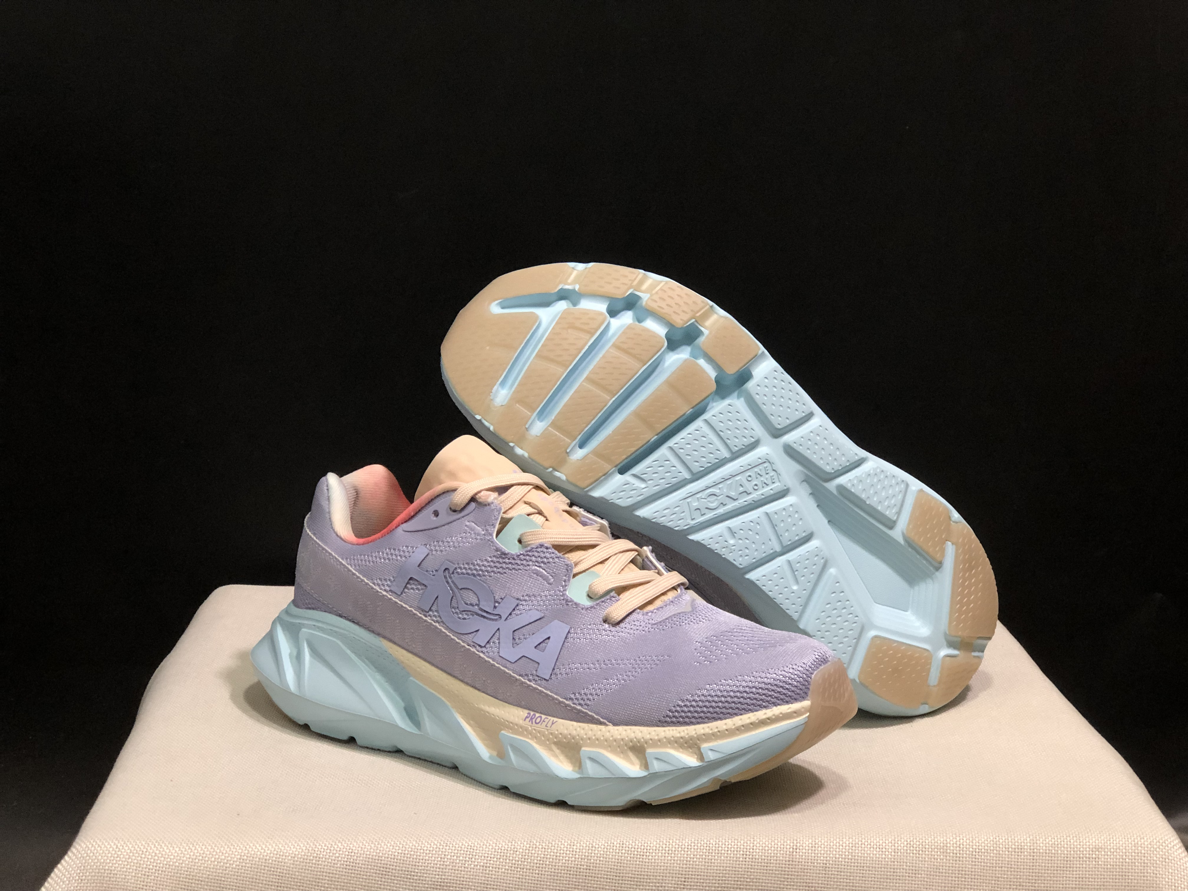 Hoka One One Elevon 2 Anti-slip Wear-resistant Running Shoes Sneakers Light Purple