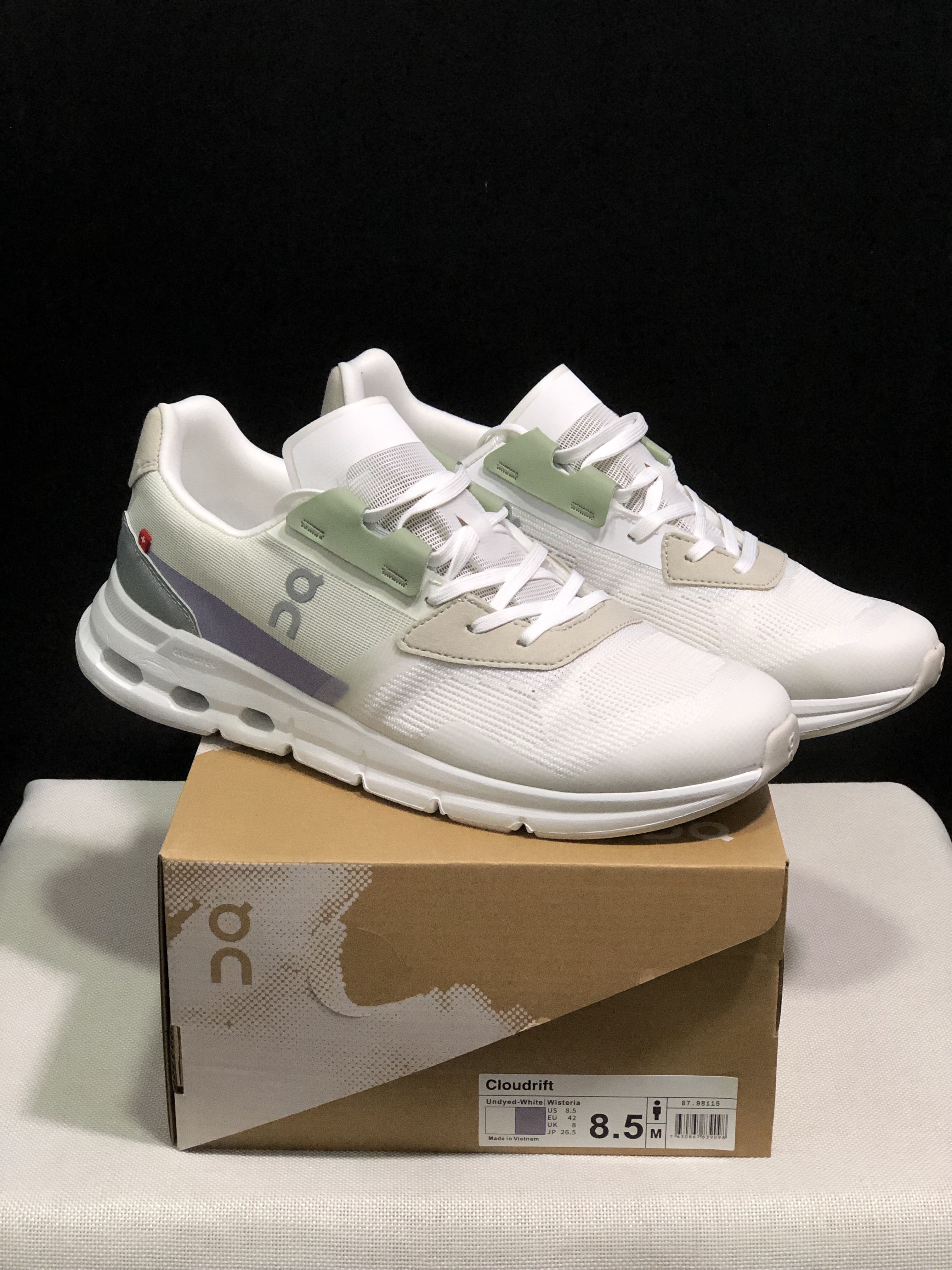 On Running Cloudrift Ivory White Comfortable And Versatile Sports Casual Shoes