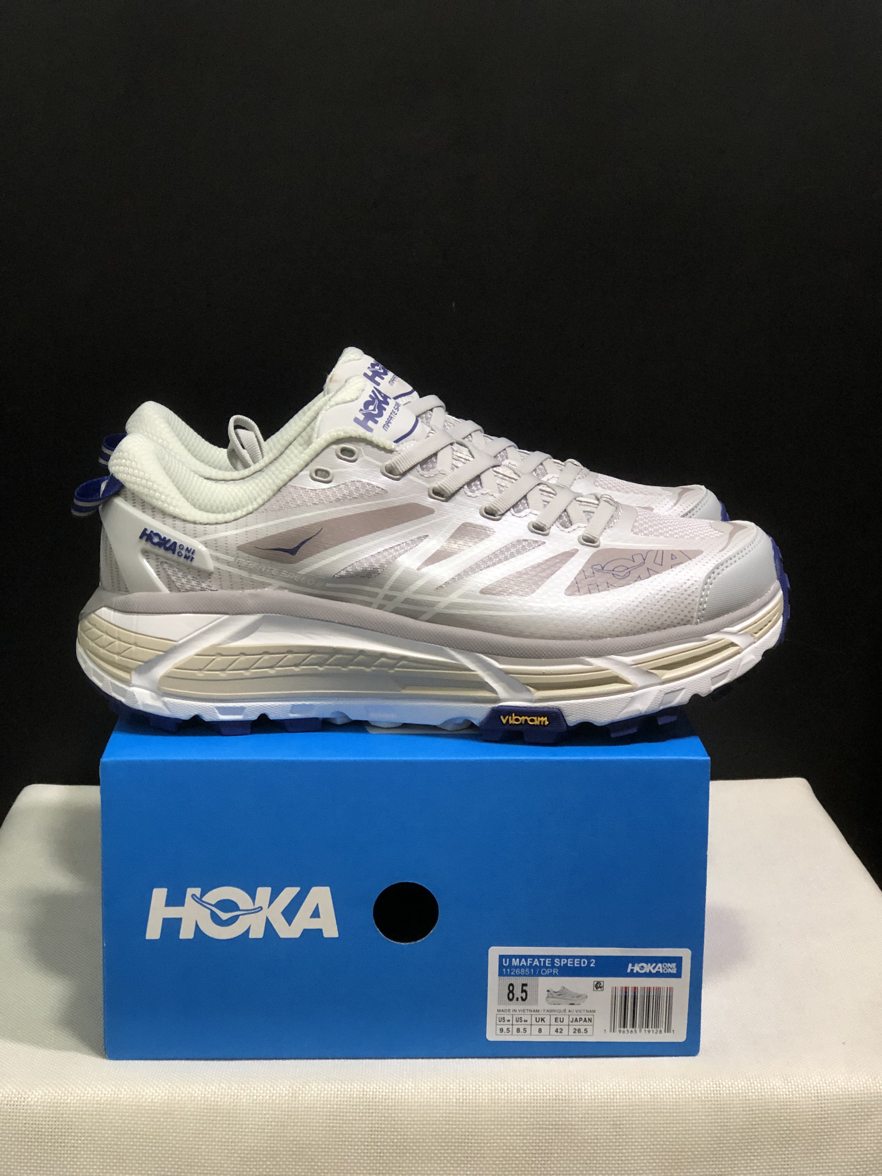 Hoka One One Mafate Speed 2 Mountain Anti-slip Running Shoes Sneakers White