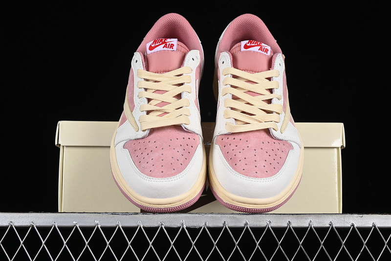 Nike Air Jordan 1 Low OG Travis Scott Pink White Sneakers