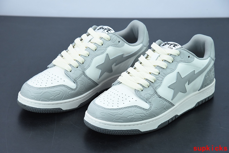A Bathing Ape Court Sta Light Grey Cream