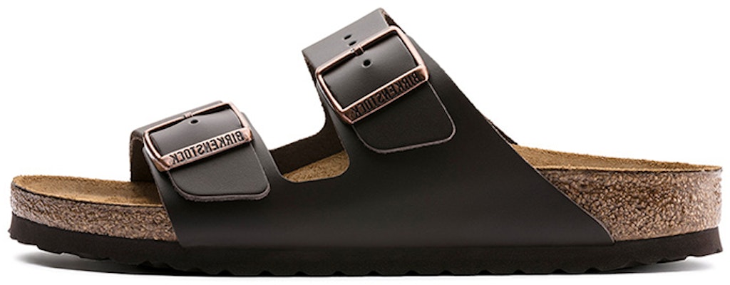 Birkenstock Arizona 51101 Natural Leather Dark Brown Fashion Slippers