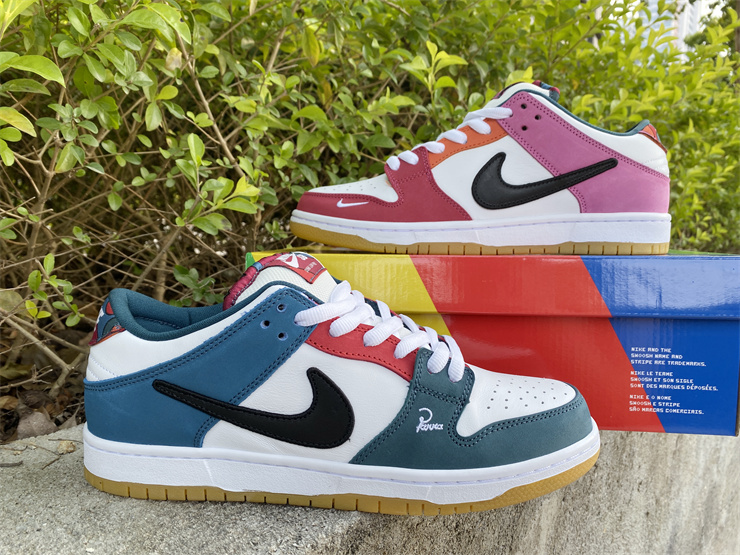 Nike SB Dunk Low Parra Blue Red Mandarin Duck Shoes