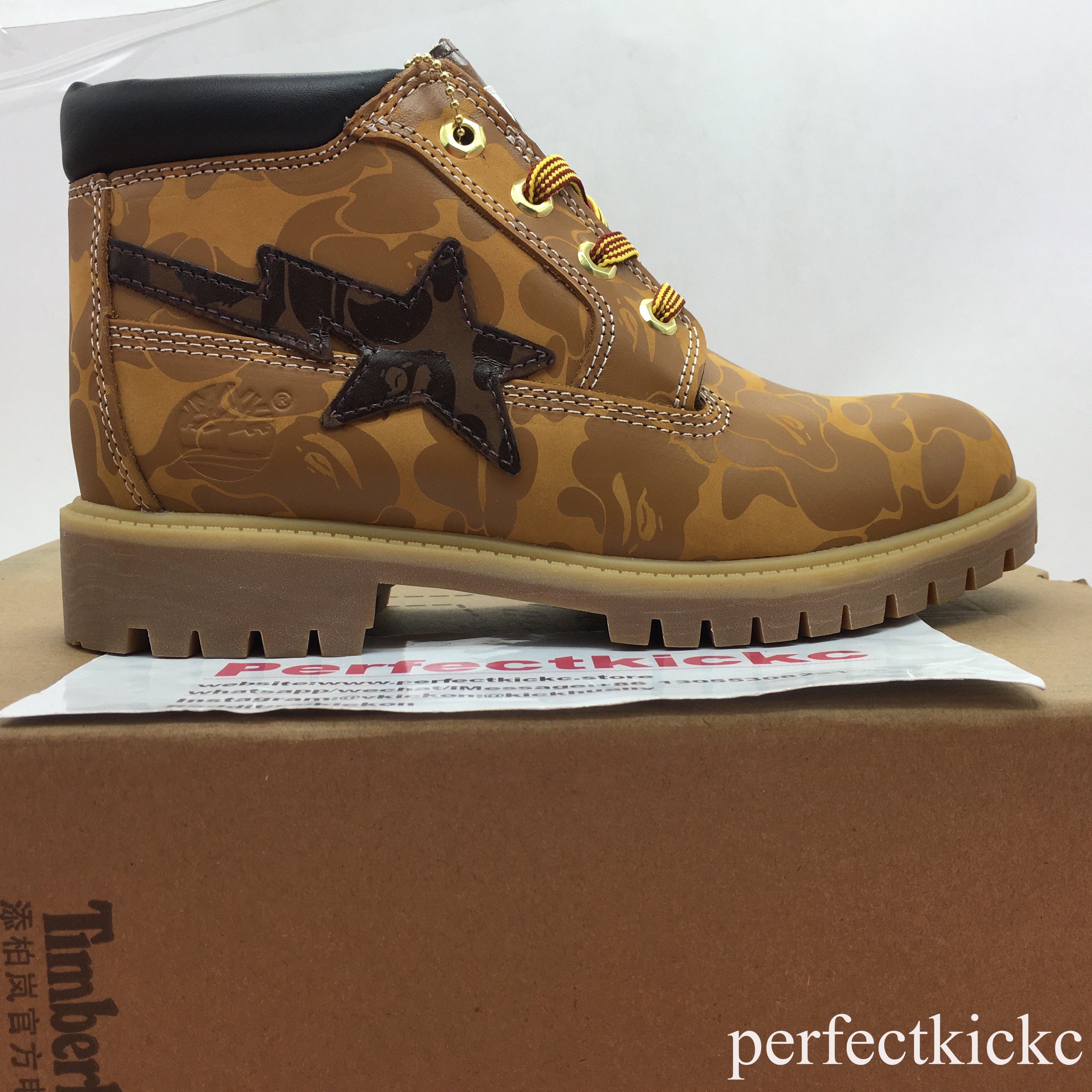 Timberland Chukka Boots A Bathing Ape Wheat