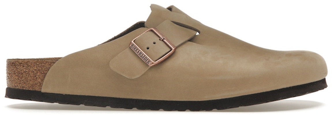 Birkenstock Boston Narrow Oiled Leather 0960813 Tobacco Brown Sandals