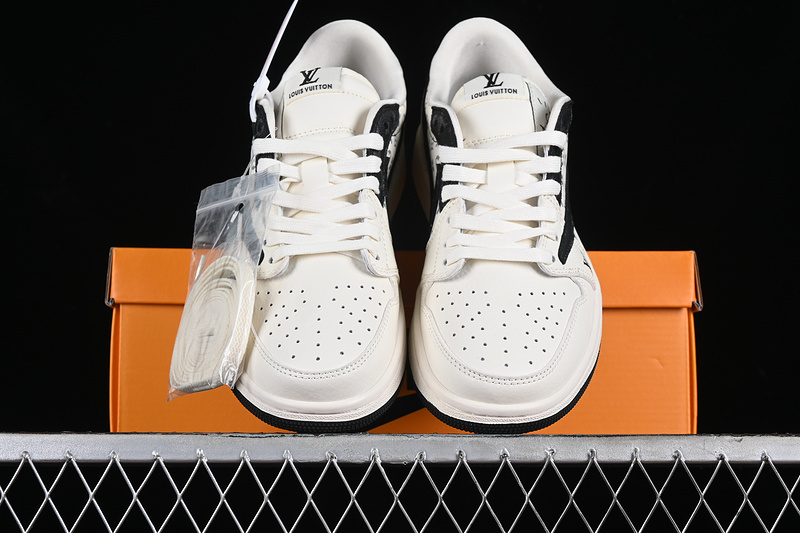 Nike Air Jordan 1 Low Travis Scott Fragment Design LV Black White Sneakers