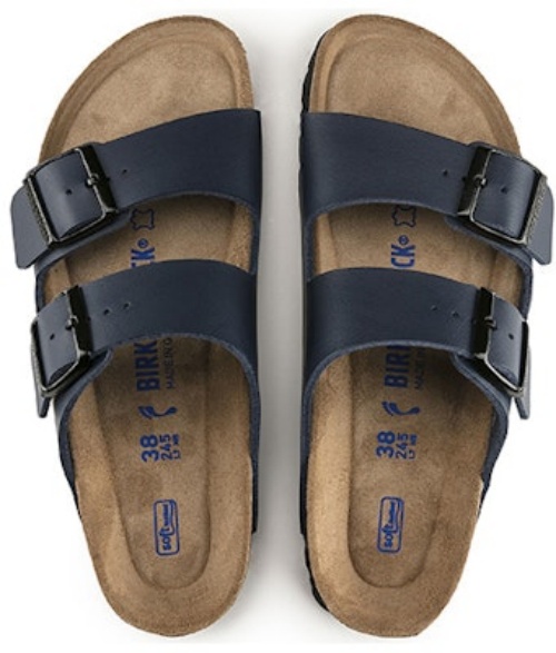 Birkenstock Arizona Navy Synthetic Leather 51061 Fashion Slippers