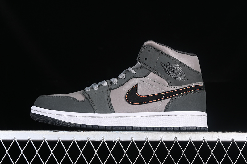 Nike Air Jordan 1 Mid SE Black Neutral Grey Sneakers