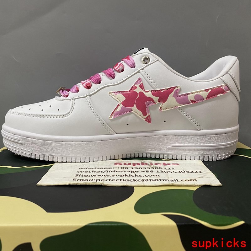 A Bathing Ape Bape Sta Low White ABC Camo Pink (2021)