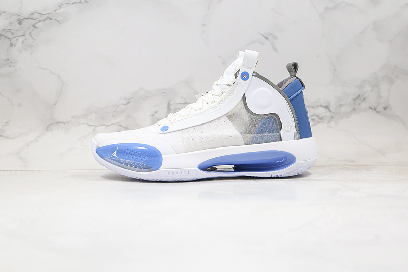 Nike Air Jordan 34 White Navy Sneakers